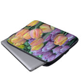 Bunte Frühlingtulips Laptopschutzhülle (Vorne Knopf)