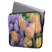 Bunte Frühlingtulips Laptopschutzhülle (Vorderseite Links)