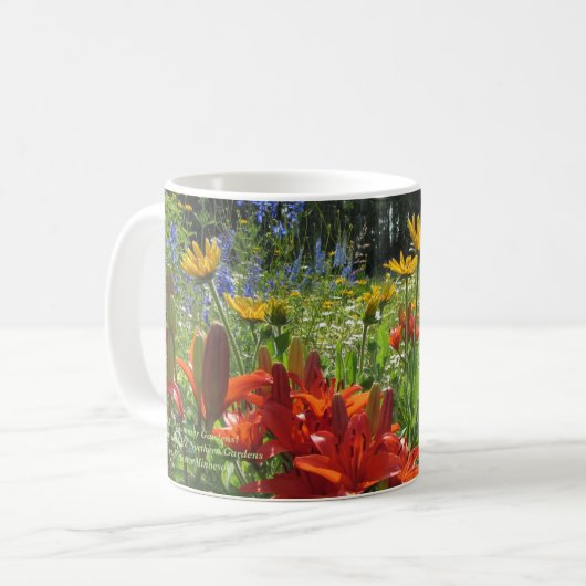 Bunte Frühsommer-Gärten! Kaffeetasse (Vorderseite Links)