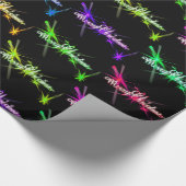 Bunte funkelnde frohe Weihnachten Geschenkpapier (Ecke)