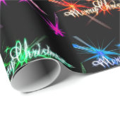 Bunte funkelnde frohe Weihnachten Geschenkpapier (Rolleneckpunkt)