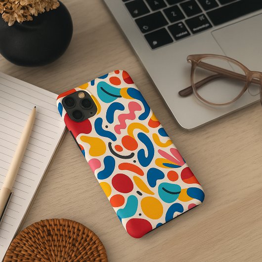 Bunte Funky Amorphe Formen Kunst Muster Case-Mate iPhone Hülle