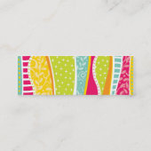 Bunte Funky Visitenkarte (Rückseite)