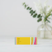 Bunte Funky Visitenkarte (Stehend Vorderseite)