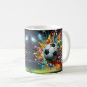 Bunte Fußball Kaffeetasse (VorderseiteRechts)