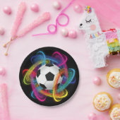 Bunte Fußball-Papierteller Pappteller (Party)