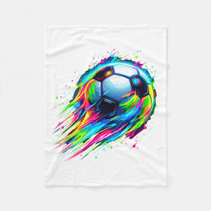 Bunte Fußball-Tie-Dye-Fußball-T-Shirt Fleecedecke