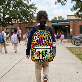 Bunte Fußballbälle Bedruckter Rucksack