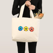 Bunte Fußbälle Jumbo Stoffbeutel (Vorderseite (Produkt))