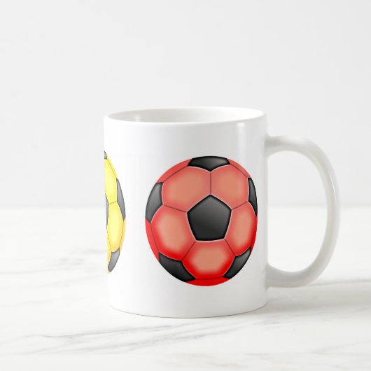 Bunte Fußbälle Kaffeetasse (Rechts)