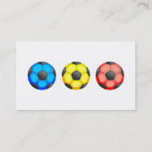 Bunte Fußbälle Visitenkarte (Rückseite)