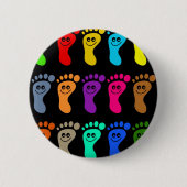 Bunte Füße Button (Vorderseite)