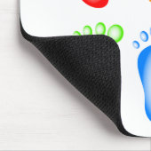 Bunte Füße Mousepad (Ecke)