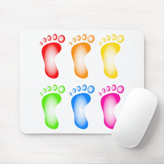 Bunte Füße Mousepad (Mit Mouse)