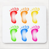 Bunte Füße Mousepad (Vorne)