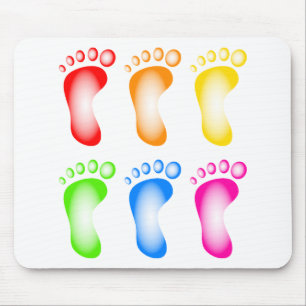 Bunte Füße Mousepad
