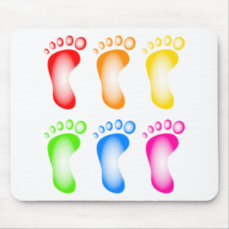 Bunte Füße Mousepad