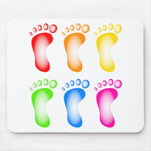 Bunte Füße Mousepad (Vorne)