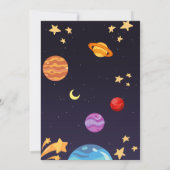 Bunte Galaxie Geburtstagsparty Einladung (Rückseite)