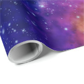 Bunte Galaxie Geburtstagsparty Geschenkpapier (Rolleneckpunkt)