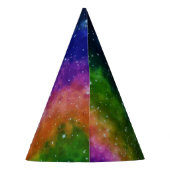 Bunte Galaxie Geburtstagsparty Partyhütchen (Rückseite)