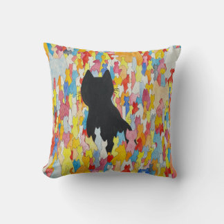 Bunte Galaxie-Katzen-Kissen Kissen