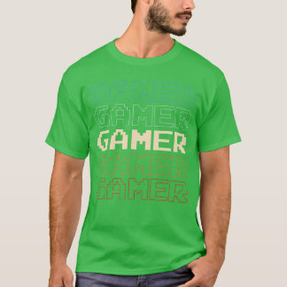 Bunte Gamer-Gaming-Frau T-Shirt