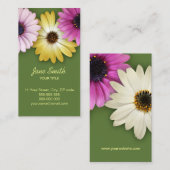 Bunte Gänseblümchen-Blumengeschäftskarte Visitenkarte (Vorne/Hinten)