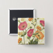 Bunte Gänseblümchen Button (Vorne & Hinten)