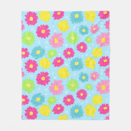 Bunte Gänseblümchen Fleecedecke