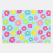 Bunte Gänseblümchen Geschenkpapier Set (Vorderseite 2)