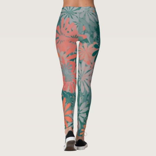 Bunte Gänseblümchen Leggings (Rückseite)
