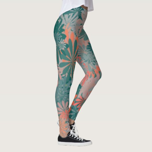 Bunte Gänseblümchen Leggings (Rechts)