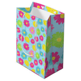 Bunte Gänseblümchen Mittlere Geschenktüte