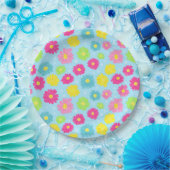 Bunte Gänseblümchen Pappteller (Party)