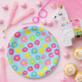Bunte Gänseblümchen Pappteller (Party)