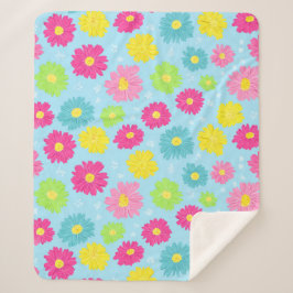 Bunte Gänseblümchen Sherpadecke