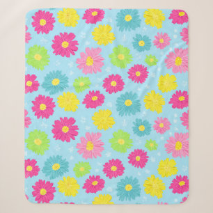 Bunte Gänseblümchen Sherpadecke