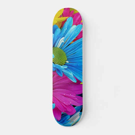 Bunte Gänseblümchen Skateboard (Vorderseite)
