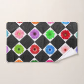 Bunte Gänseblume mit Monogramm Badhandtuch Set (Handtuch)