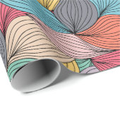 Bunte Garn-Doodles Geschenkpapier (Rolleneckpunkt)