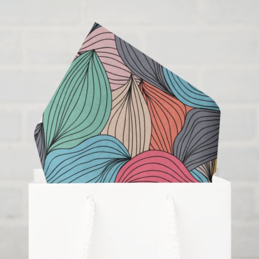 Bunte Garn Kritzeleien Seidenpapier (Geschenktüte)