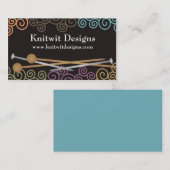 Bunte Garn-Stricknadel-Visitenkarten Visitenkarte (Vorne/Hinten)