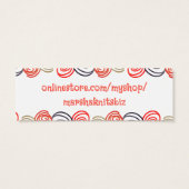 bunte Garnbälle Stricknadeln Geschenketiketten (Rückseite)