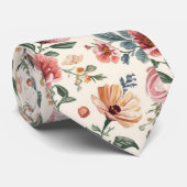 Bunte Gartenblumen Wildblume Frühlingswiese Krawatte (Gerollt)