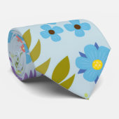 Bunte Gartenblumen Wildblumen Frühjahrs Wiese Krawatte (Gerollt)