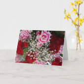 Bunte Gartennelken und Baby-Atem-Karte Karte (Gelbe Blume)