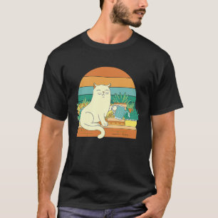 Bunte Gartenschatz Katze Realistische Katzenbewäss T-Shirt