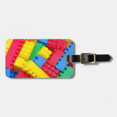 Bunte Gebäude-Blöcke Gepäckanhänger (Vorderseite horizontal)