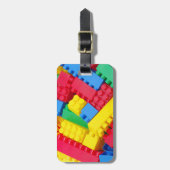 Bunte Gebäude-Blöcke Gepäckanhänger (Vorderseite vertikal)